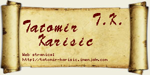 Tatomir Karišić vizit kartica